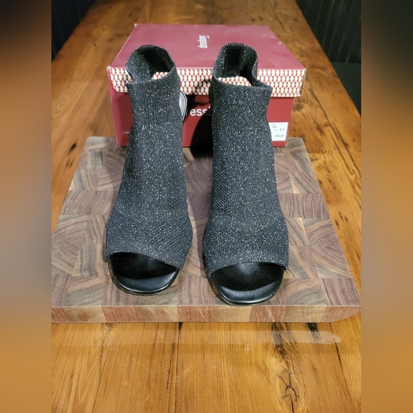 Sparkly Black Cocktail Heels size 8.5 - Picture 2 of 4